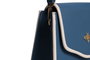 Lucky Bees Bolso de Hombro Azul y Crema